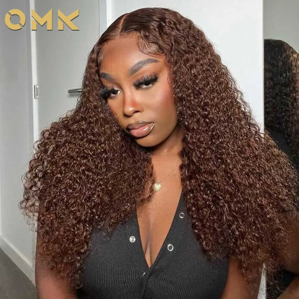 Chocolate Brown Deep Wave Lace Frontal Human Hair