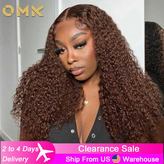 Chocolate Brown Deep Wave Lace Frontal Human Hair