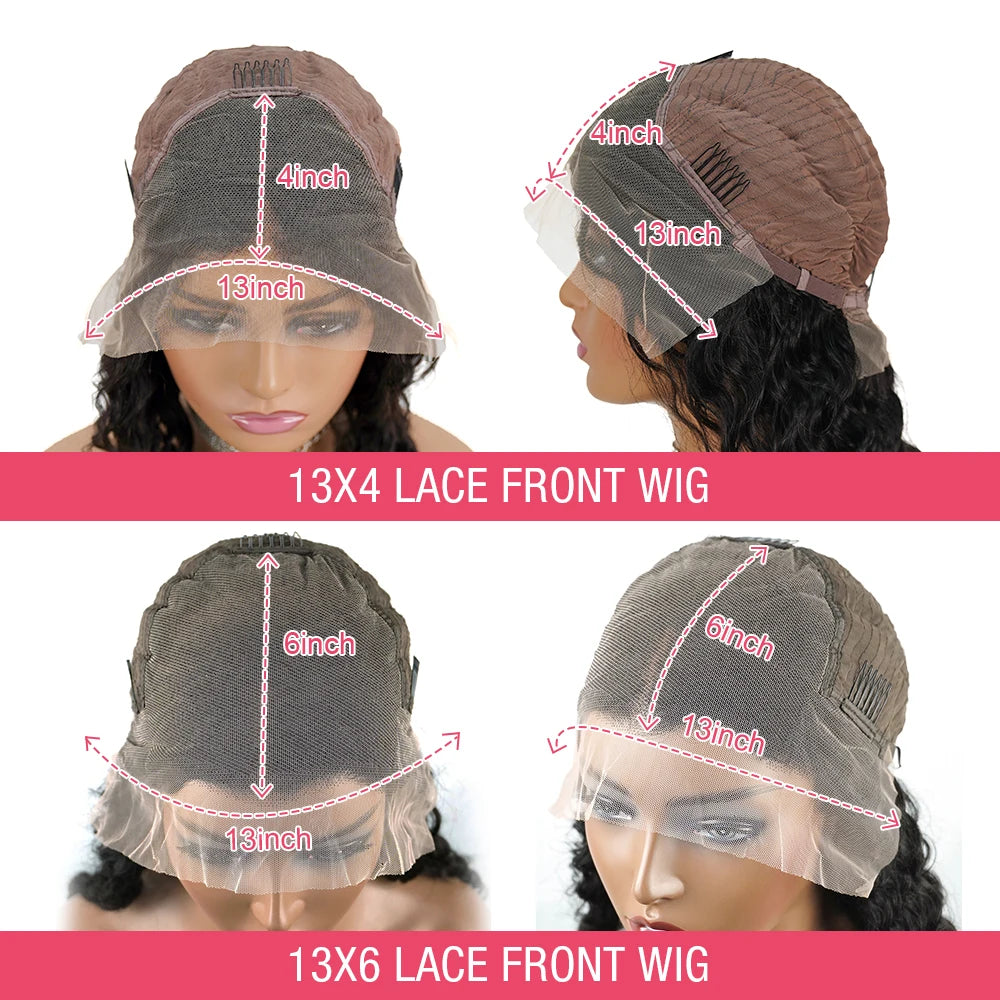 Human Hair HD Glueless Lace Frontal Wigs