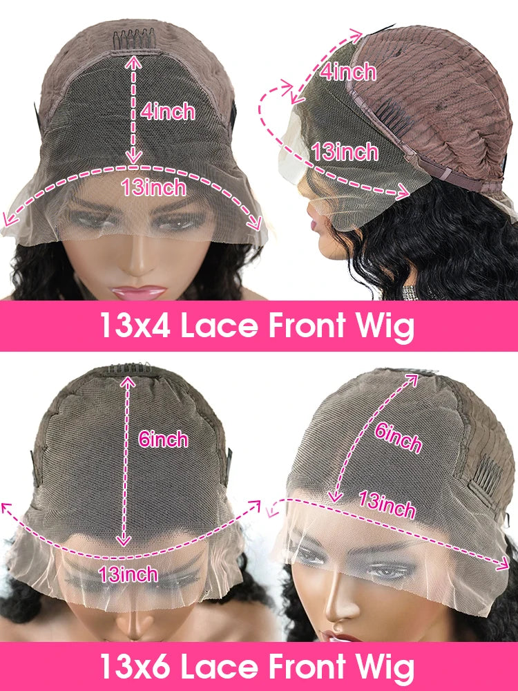 Human Hair HD Glueless Lace Frontal Wigs