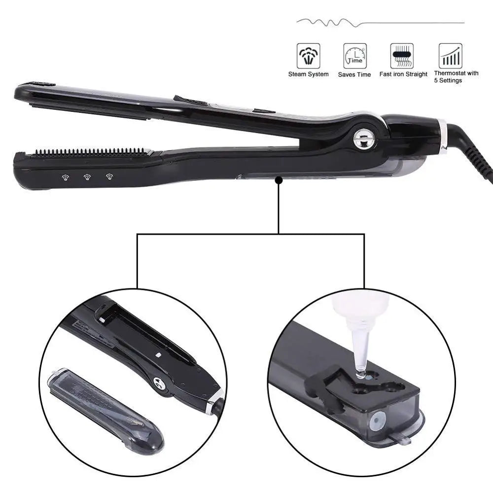 Steam Titanium Ceramic Flat Iron