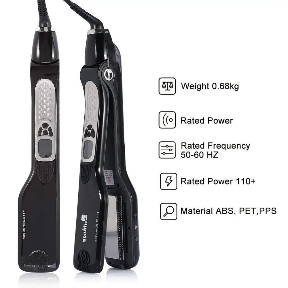 Steam Titanium Ceramic Flat Iron