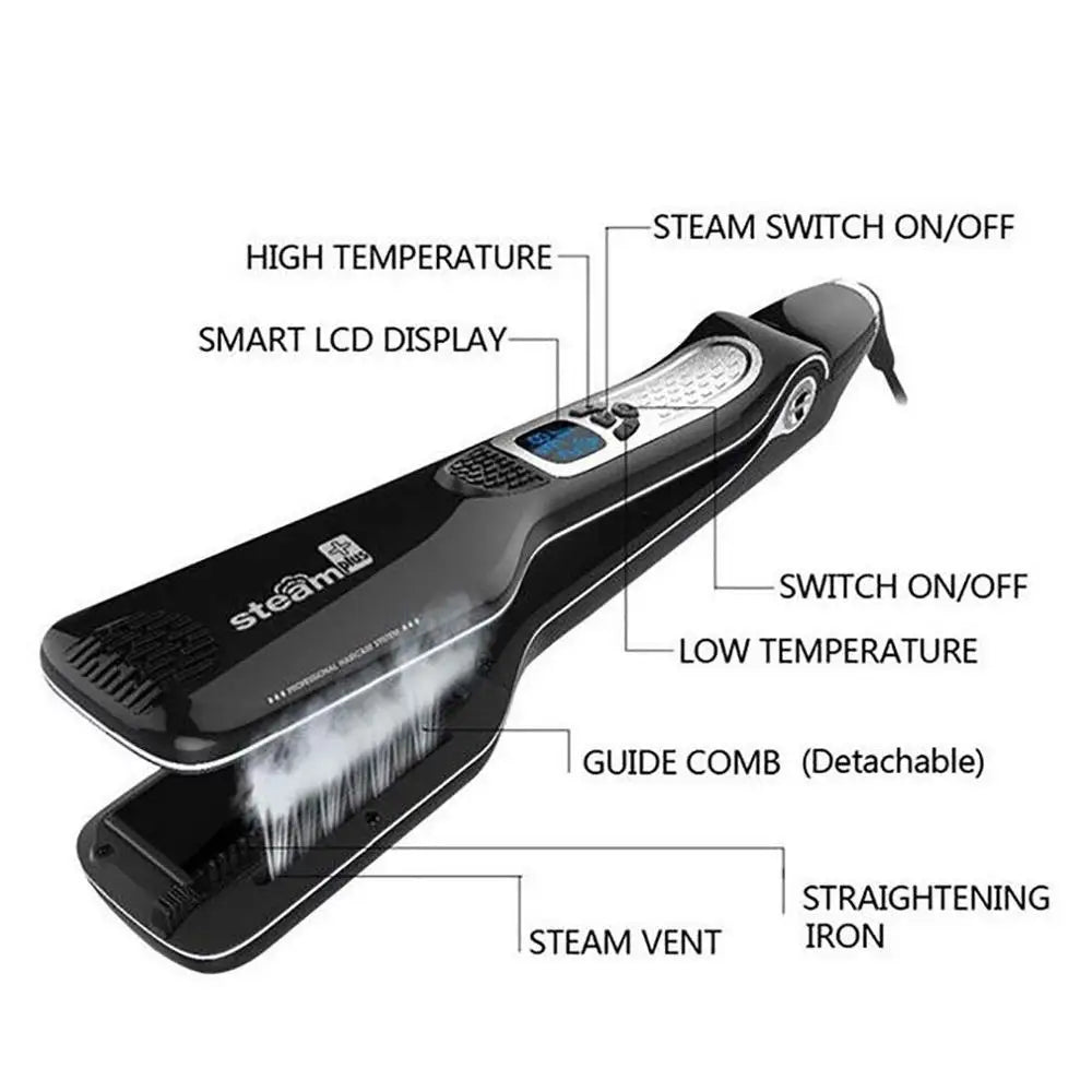 Steam Titanium Ceramic Flat Iron