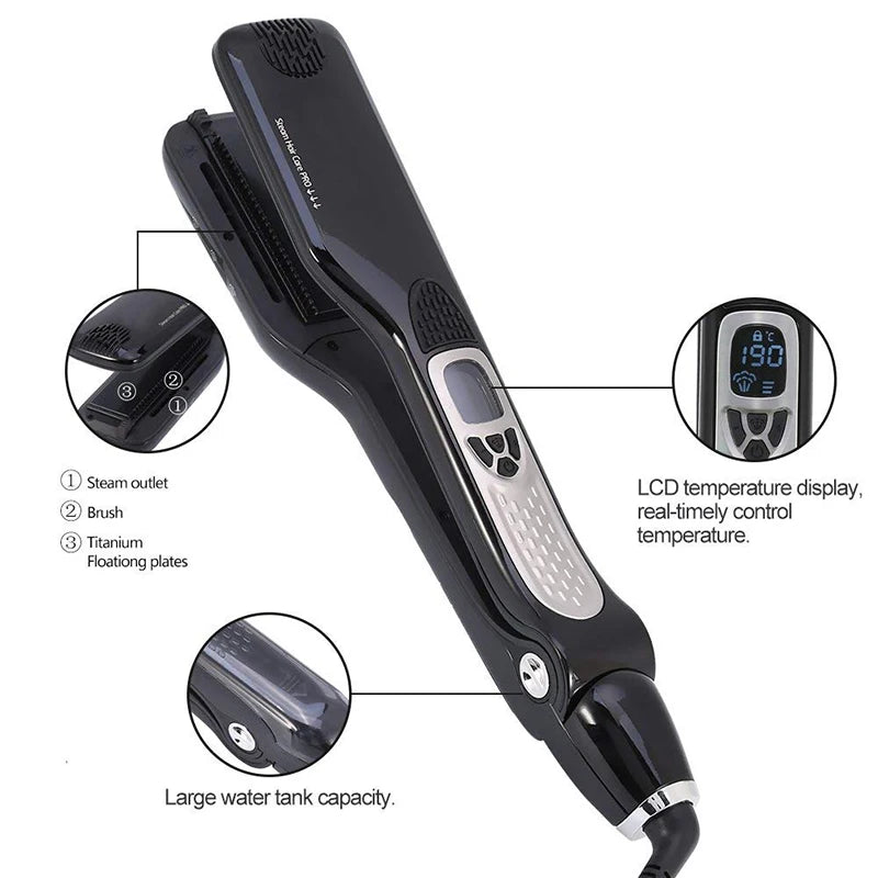 Steam Titanium Ceramic Flat Iron