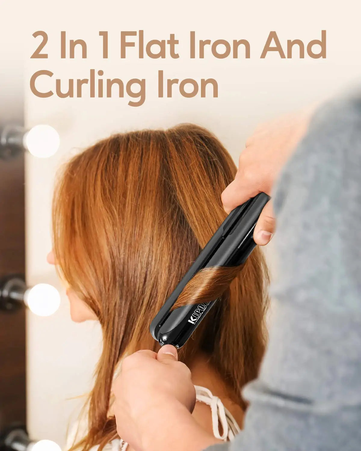 Professional Hair Flat Iron 2 In 1