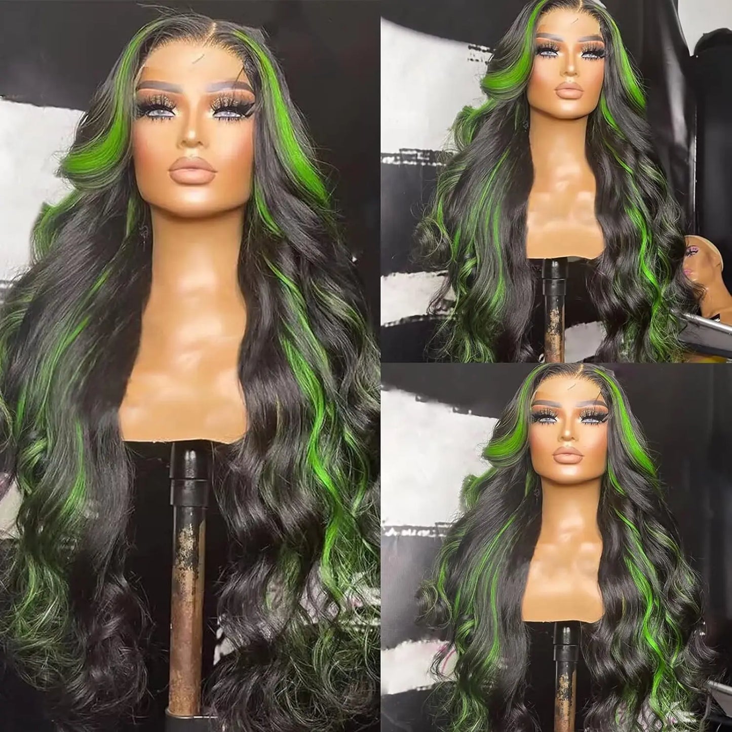 Brown Synthetic Glueless Lace Front Wigs