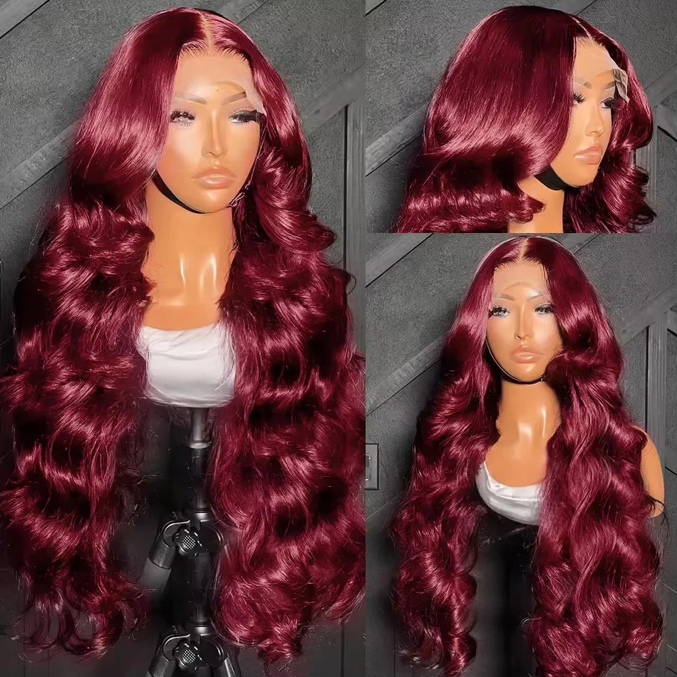 Burgundy Lace Frontal Wigs