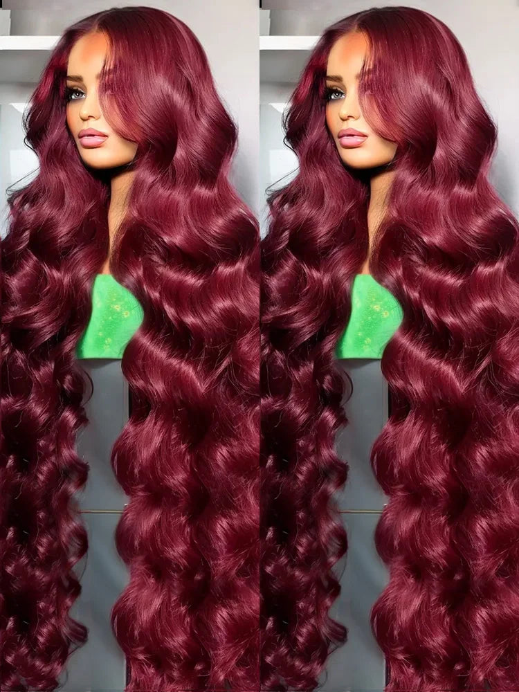 Burgundy Lace Frontal Wigs