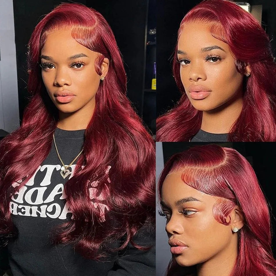 Burgundy Body Wave HD Lace Frontal