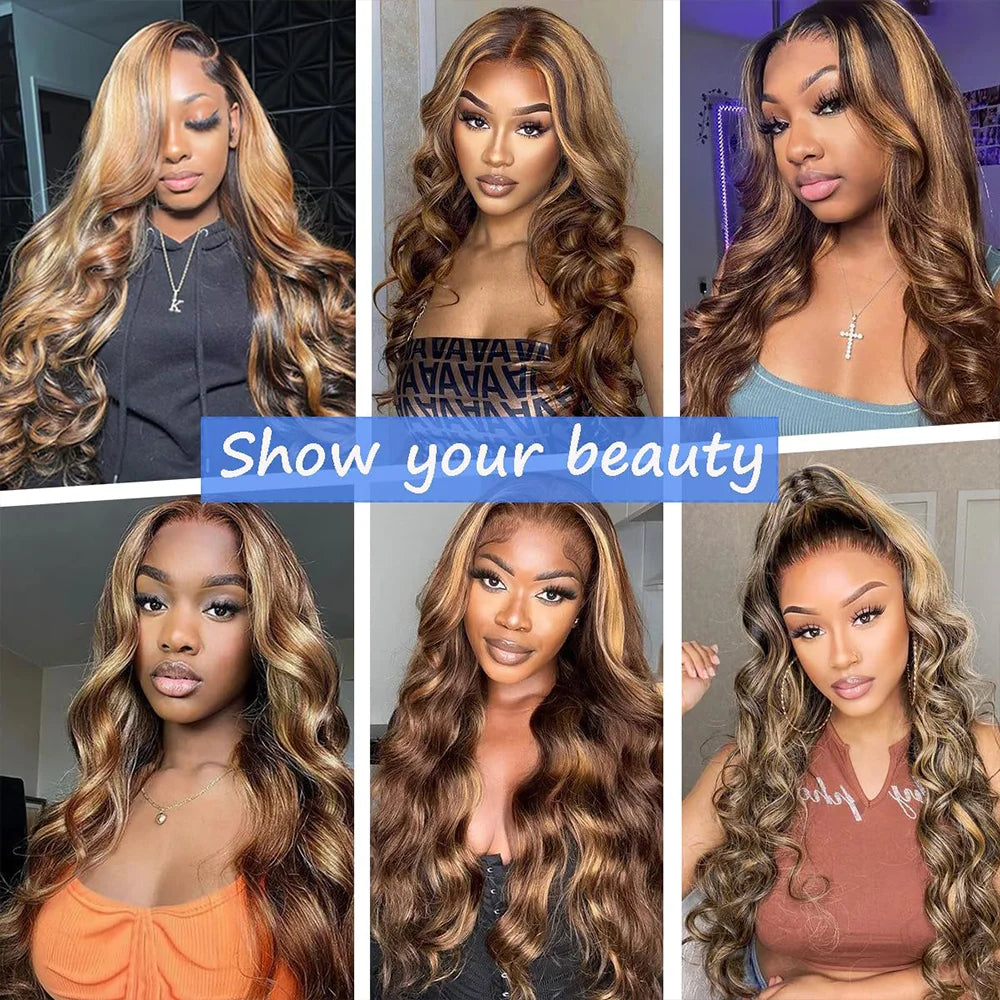 Human Hair Honey Blonde HD Lace Front Wigs