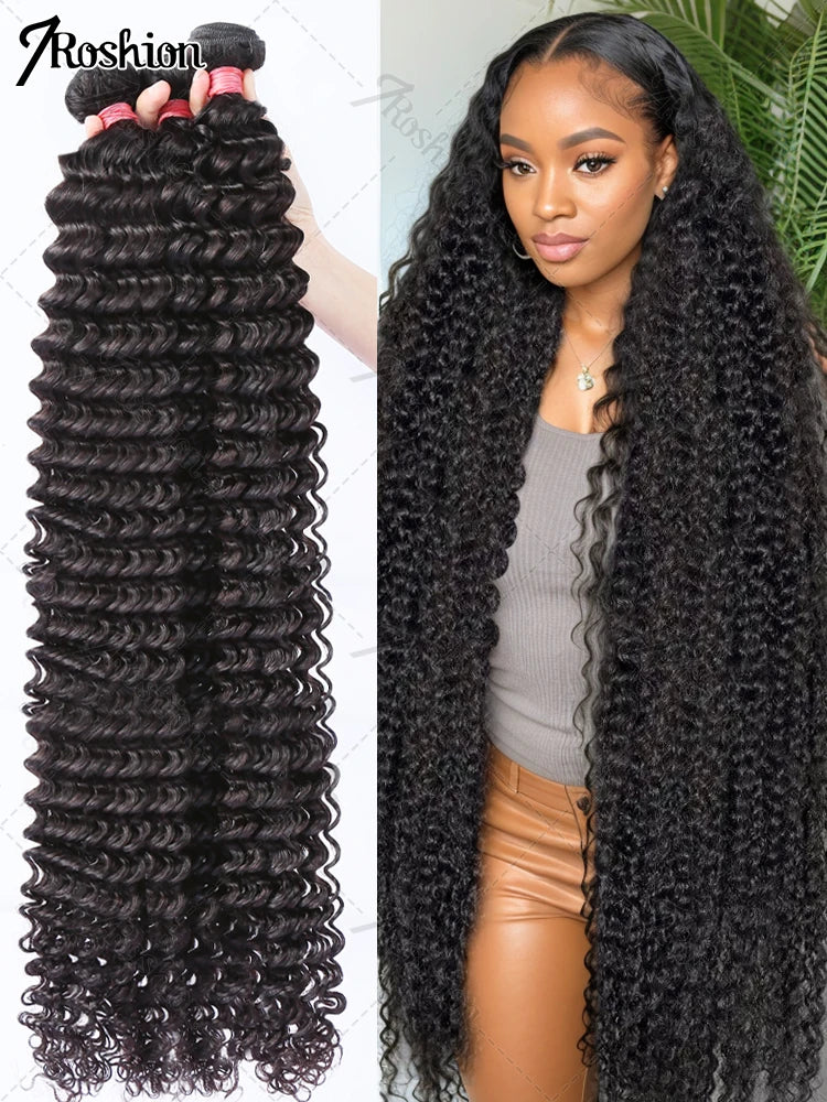 Deep Wave 100% Brazilian Human Hair Bundles