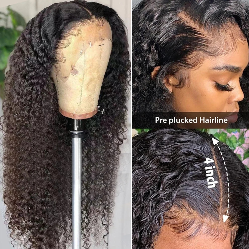 Curly Wigs Lace Front Human Hair