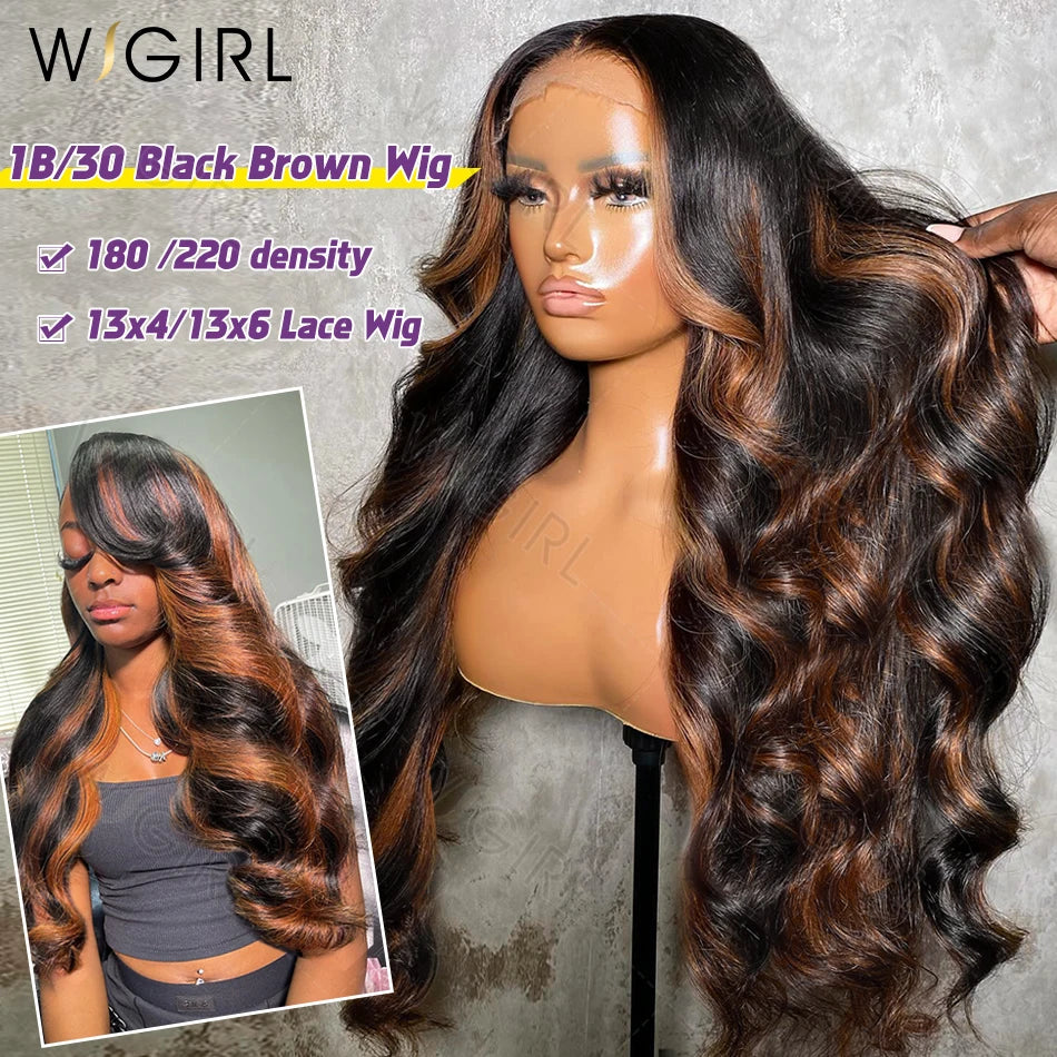 Black Brown Body Wave Wigs