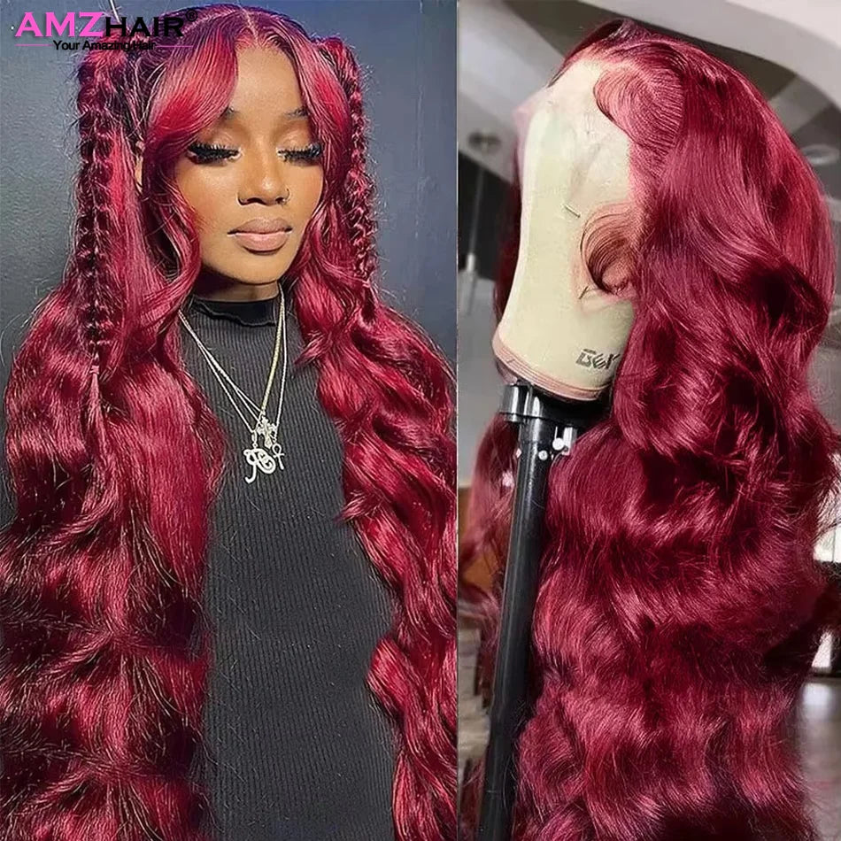 Burgundy Body Wave HD Lace Frontal