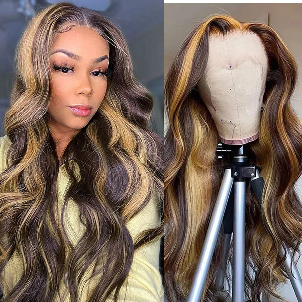 Human Hair Honey Blonde HD Lace Front Wigs