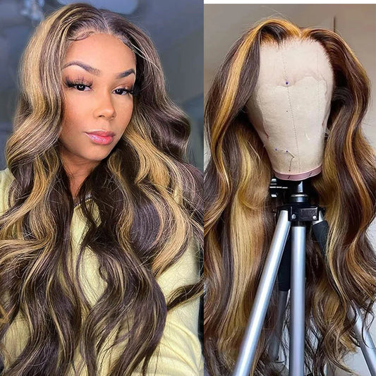 Human Hair Honey Blonde HD Lace Front Wigs