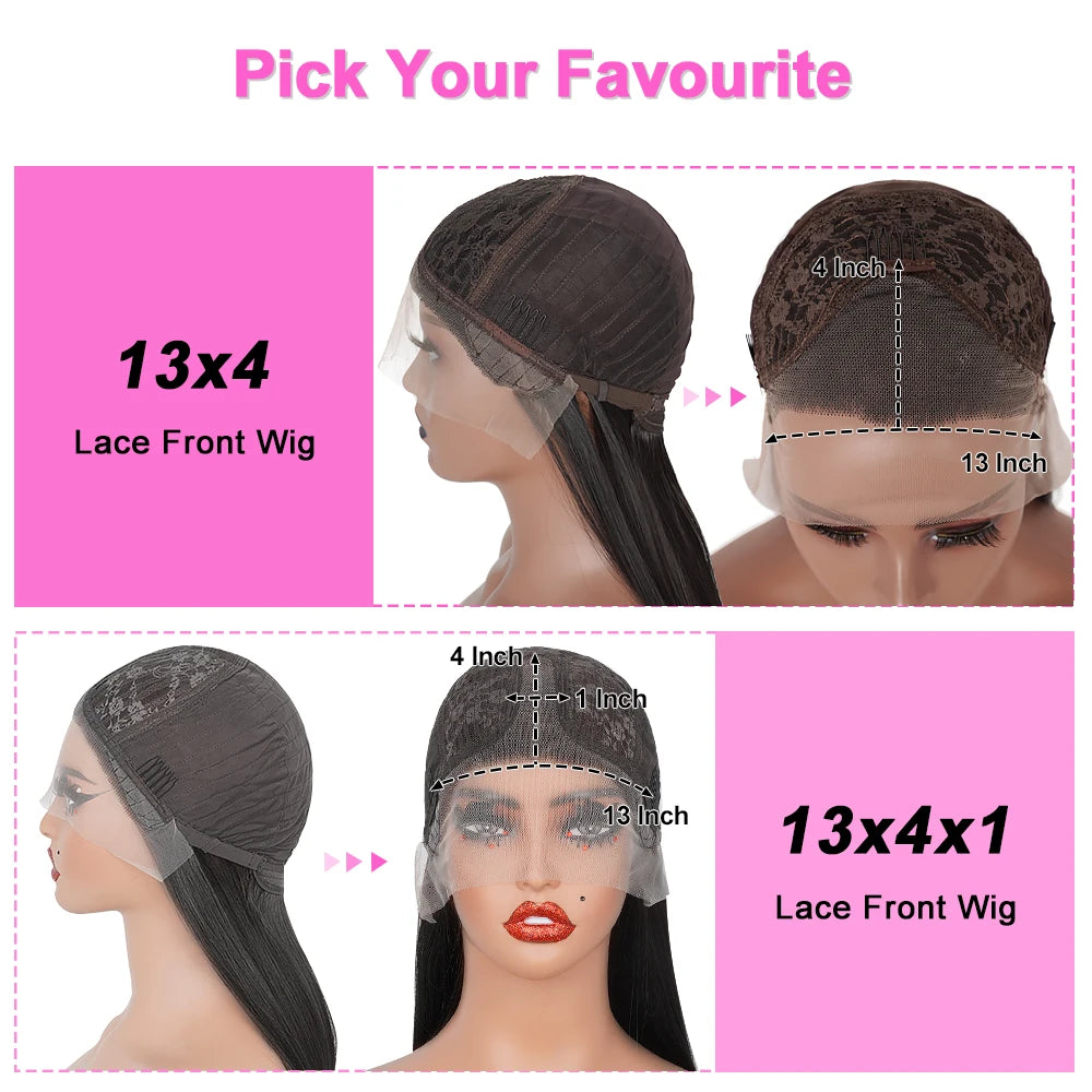 Brown Synthetic Glueless Lace Front Wigs