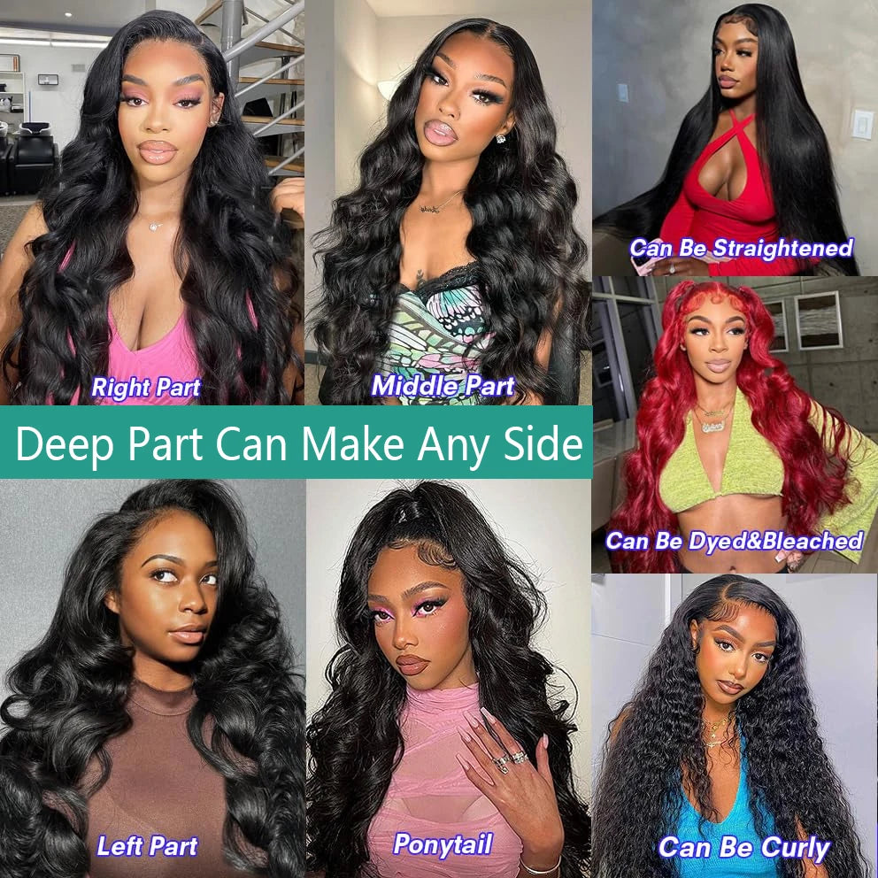 HD Body Water Wave Lace Front Wigs