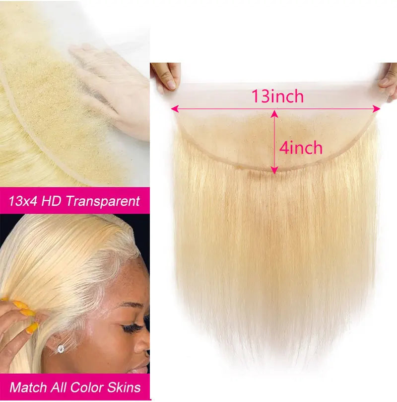 HD Lace Frontal Closure Pre Plucked 100% Real Human Hair