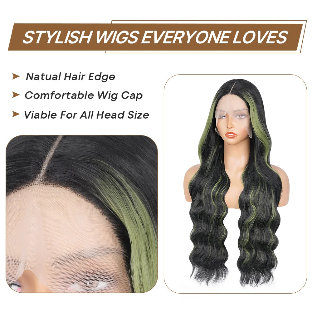 Brown Synthetic Glueless Lace Front Wigs