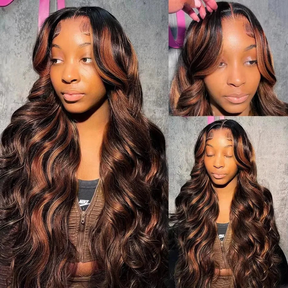 Black Brown Body Wave Wigs