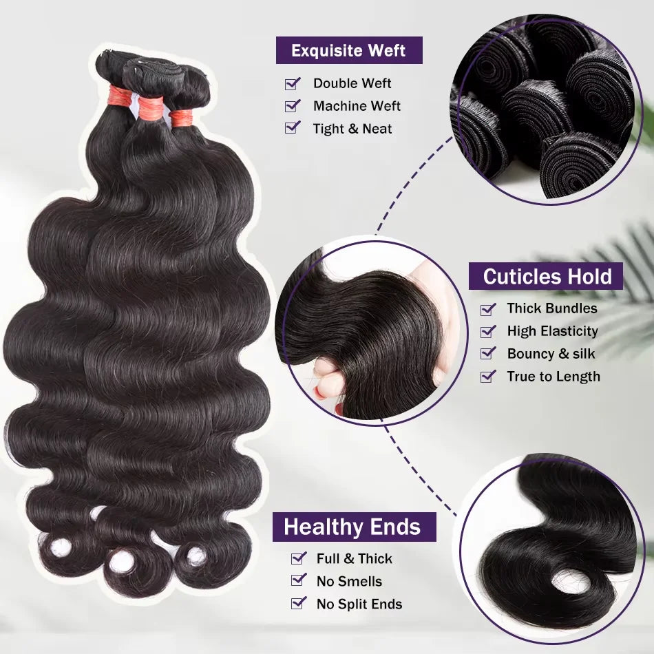 Wave Human Hair Bundles Indian