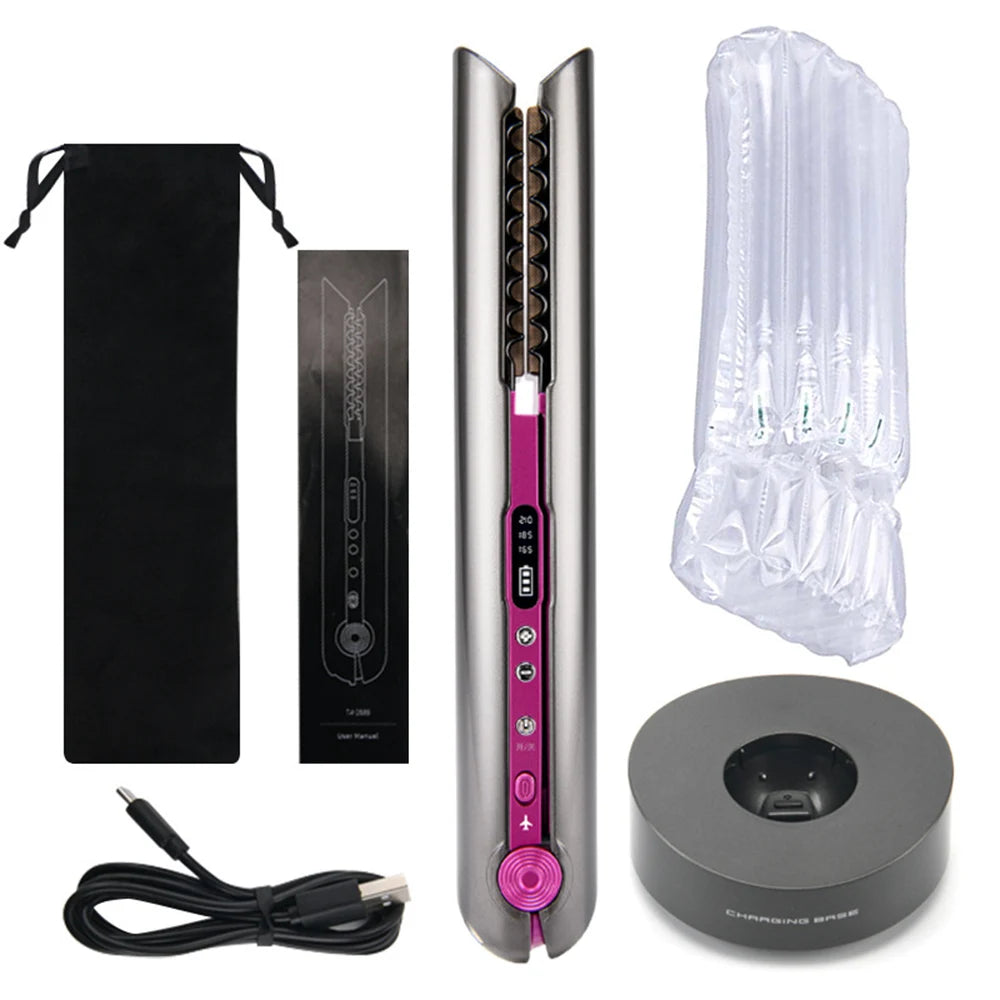 Wireless Hair Straightener Mini Flat Iron