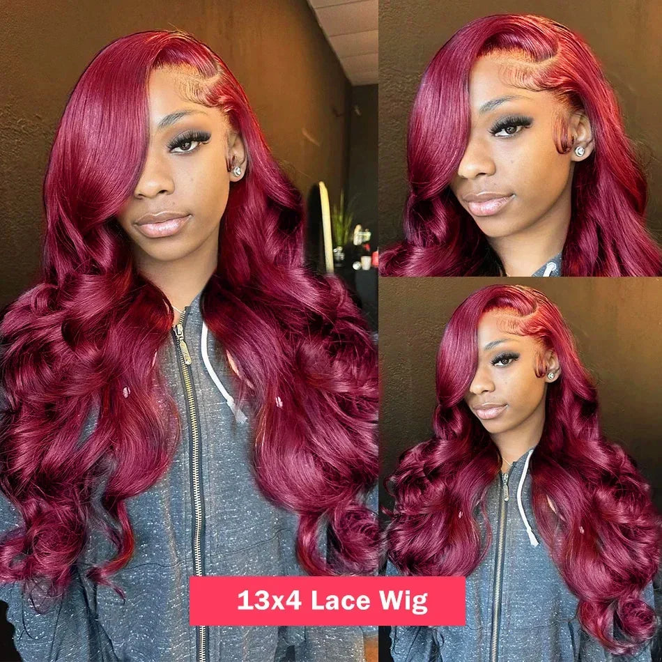 Burgundy Lace Frontal Wigs