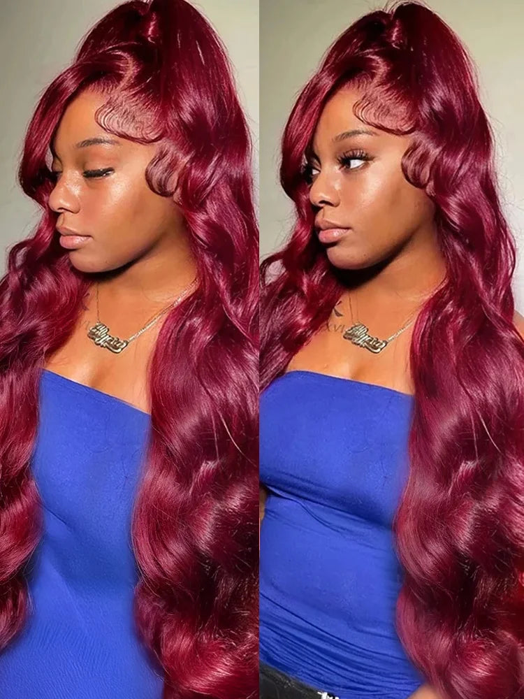 Burgundy Lace Frontal Wigs