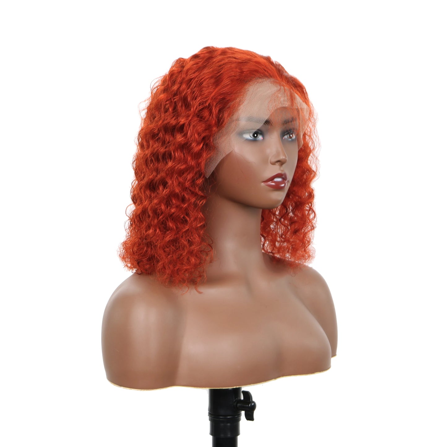 Orange Brown Deep Wave Lace Frontal Wig