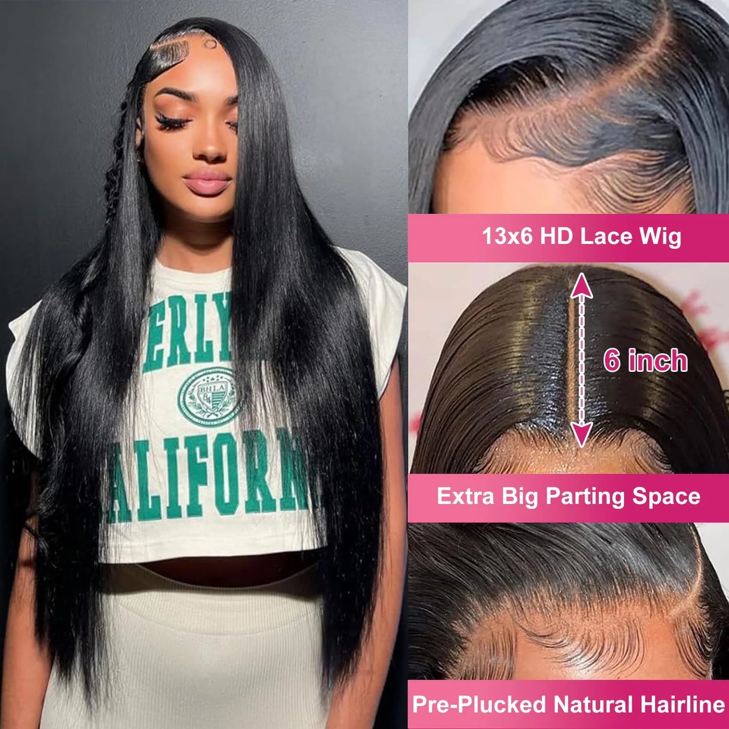 Human Hair HD Glueless Lace Frontal Wigs