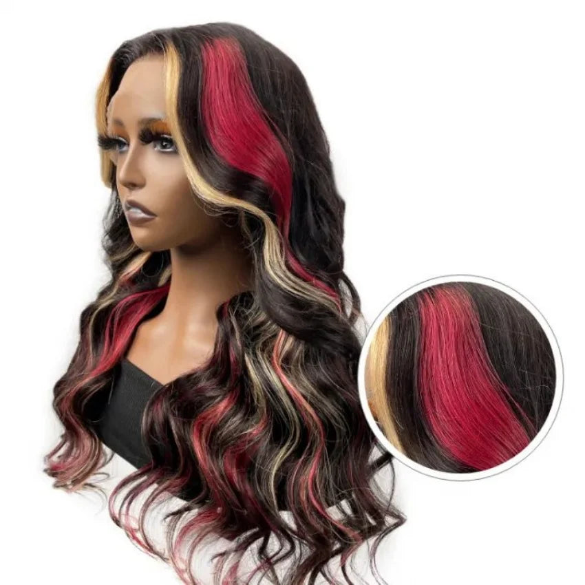 Brown Synthetic Glueless Lace Front Wigs