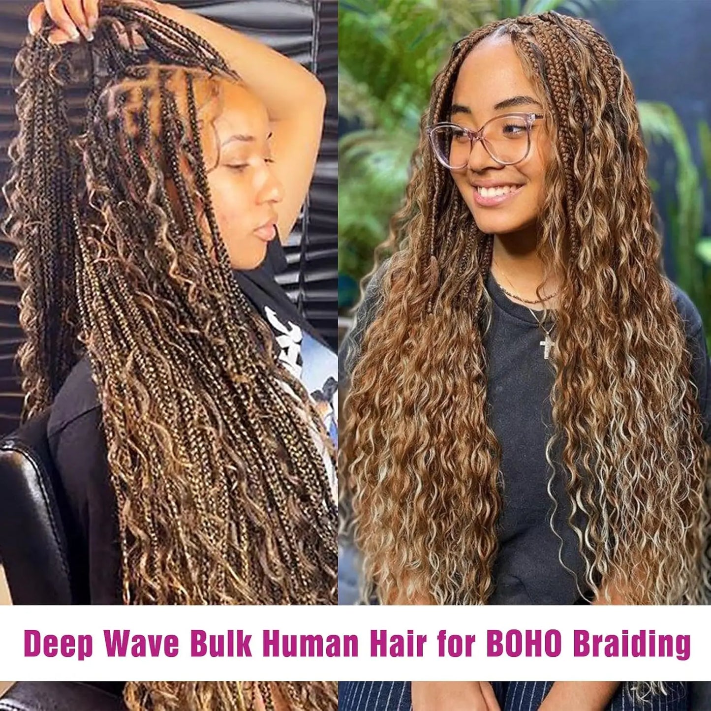 Bulk Braiding Hair Deep Wave Curly