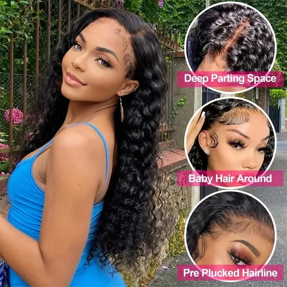 Curly Wigs Lace Front Human Hair