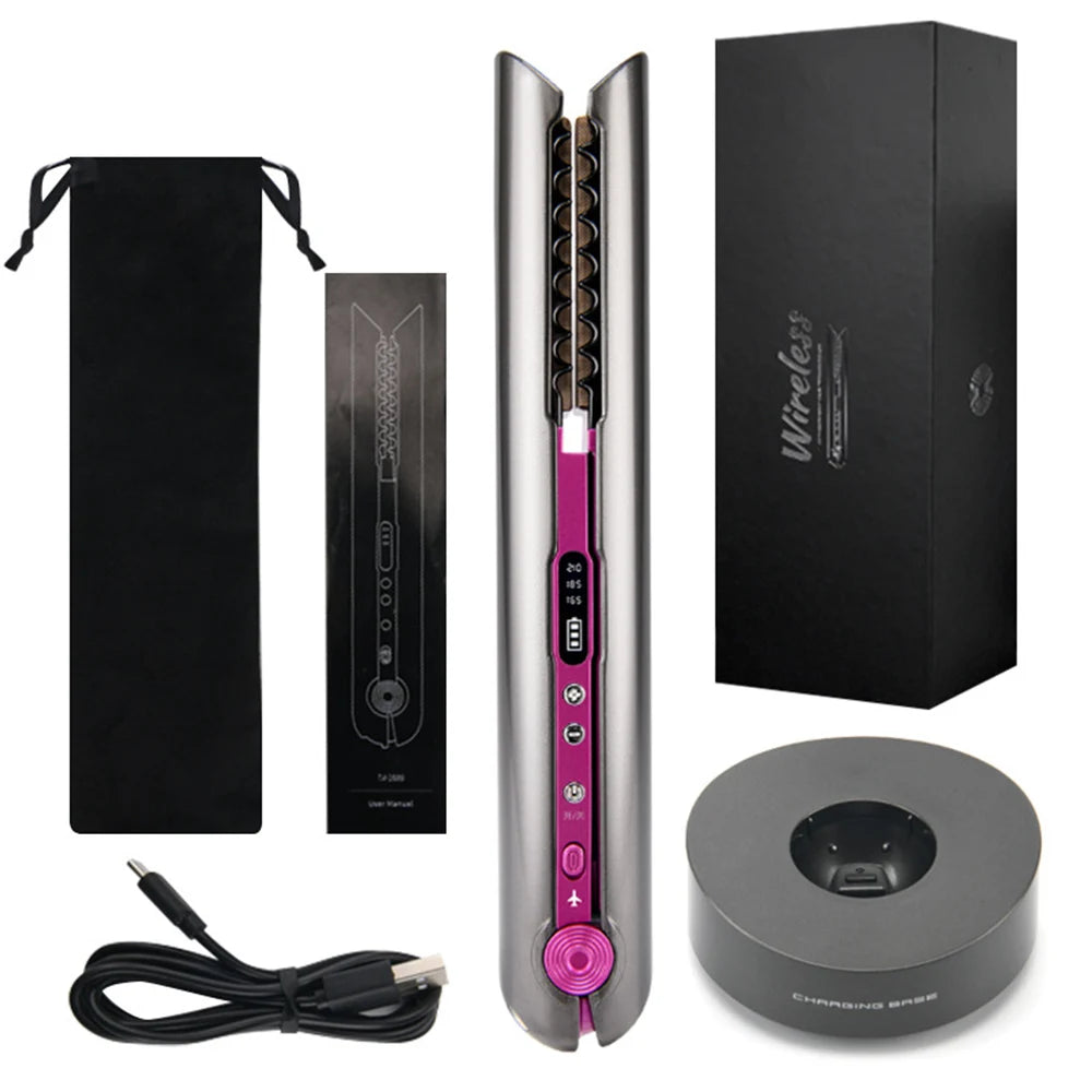 Wireless Hair Straightener Mini Flat Iron