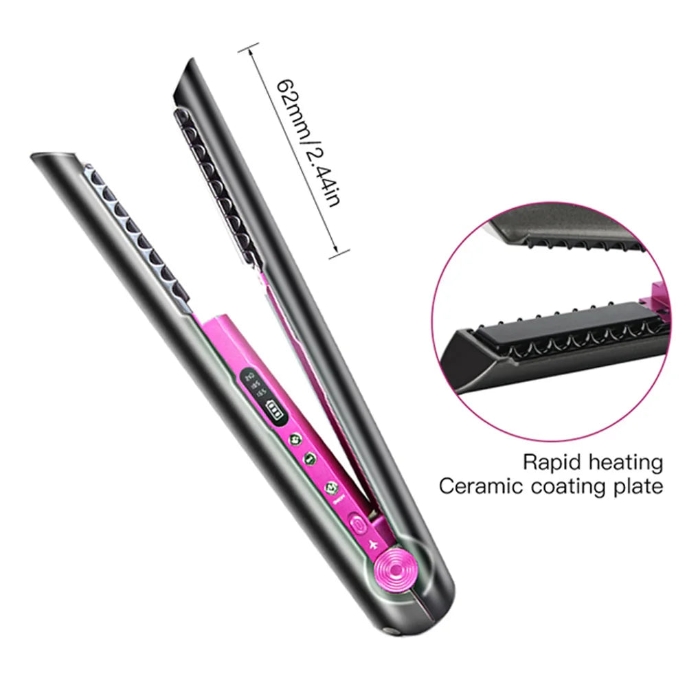 Wireless Hair Straightener Mini Flat Iron