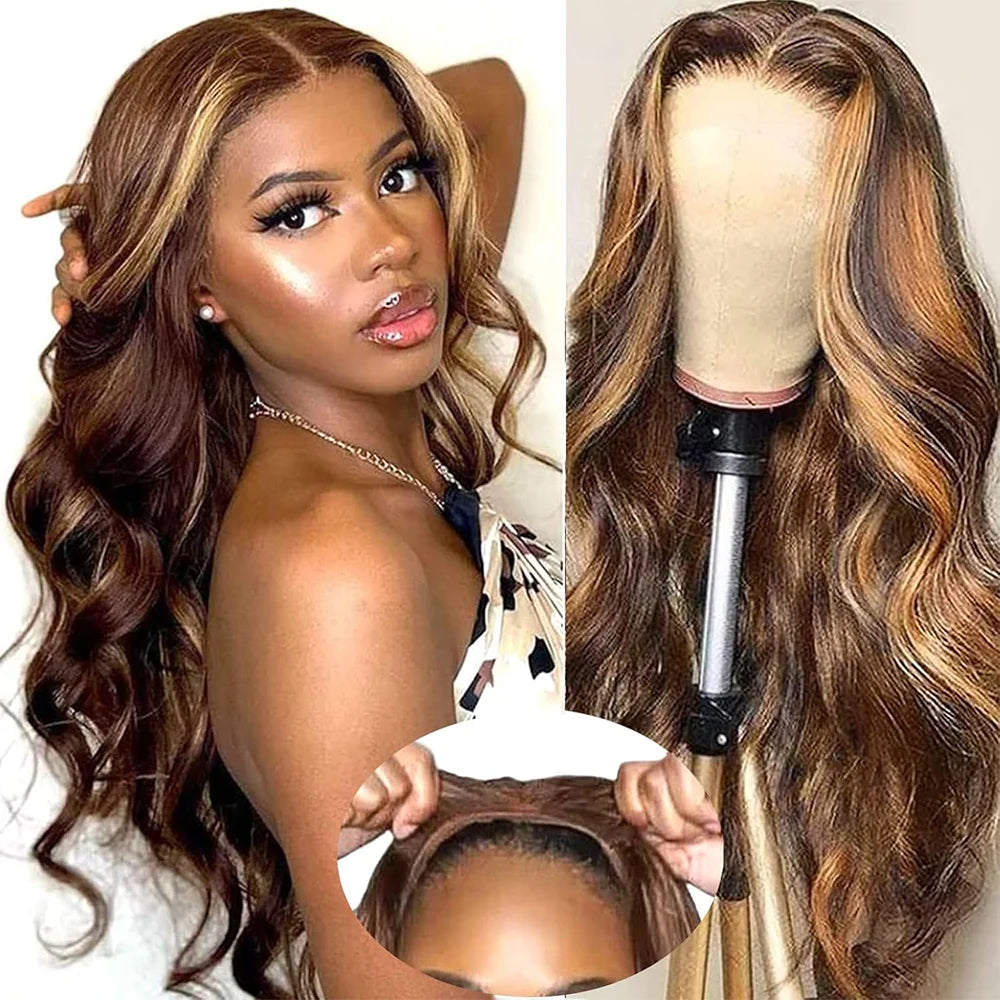 Human Hair Honey Blonde HD Lace Front Wigs