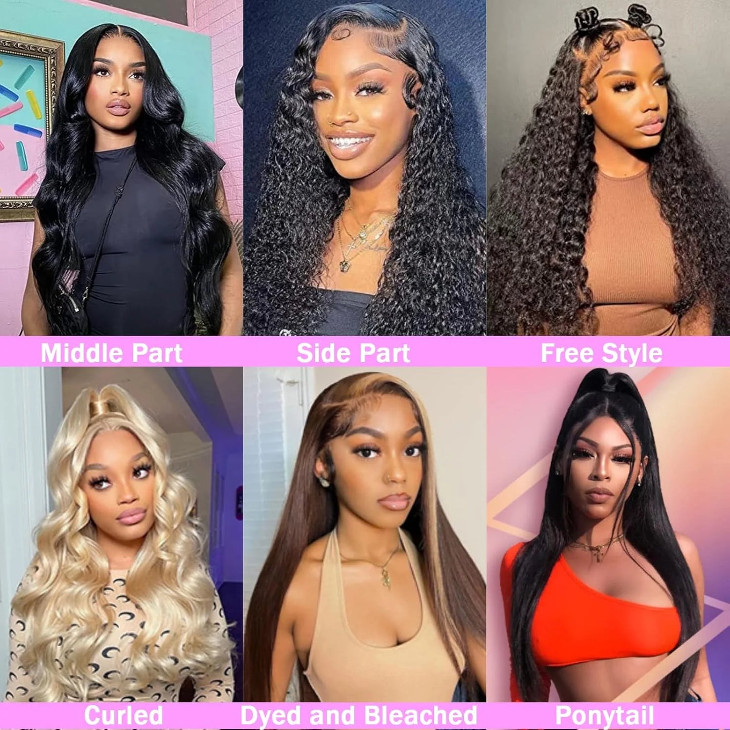 Human Hair HD Glueless Lace Frontal Wigs