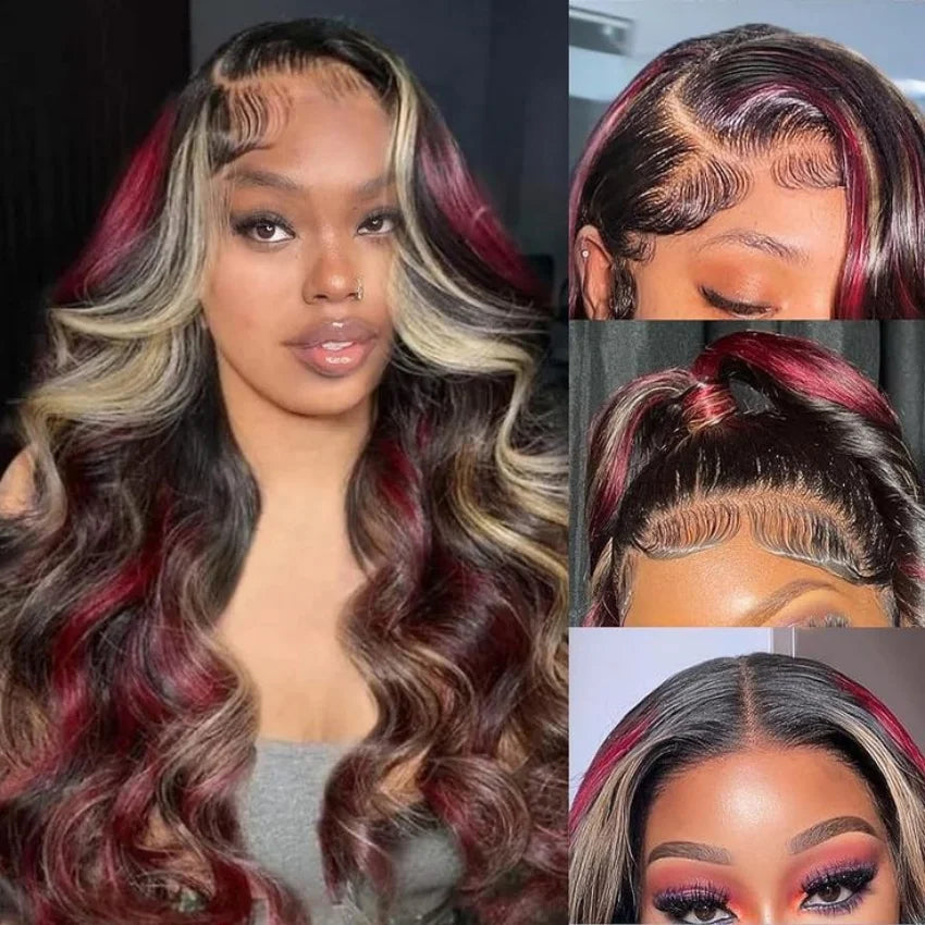 Brown Synthetic Glueless Lace Front Wigs