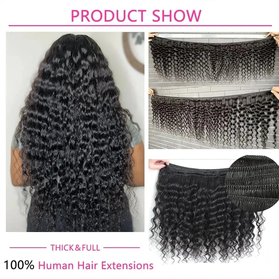 Deep Wave 100% Brazilian Human Hair Bundles