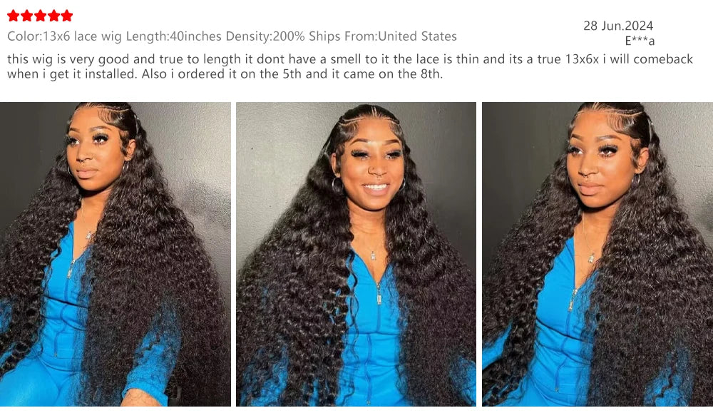 Human Hair Wig Glueless Curly Wave Lace Frontal