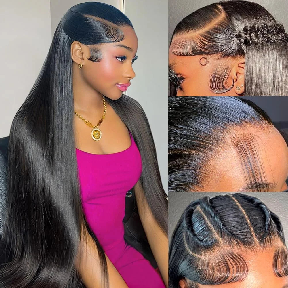 Human Hair HD Glueless Lace Frontal Wigs