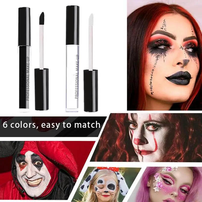 Halloween Lip-gloss Waterproof Sexy White Black