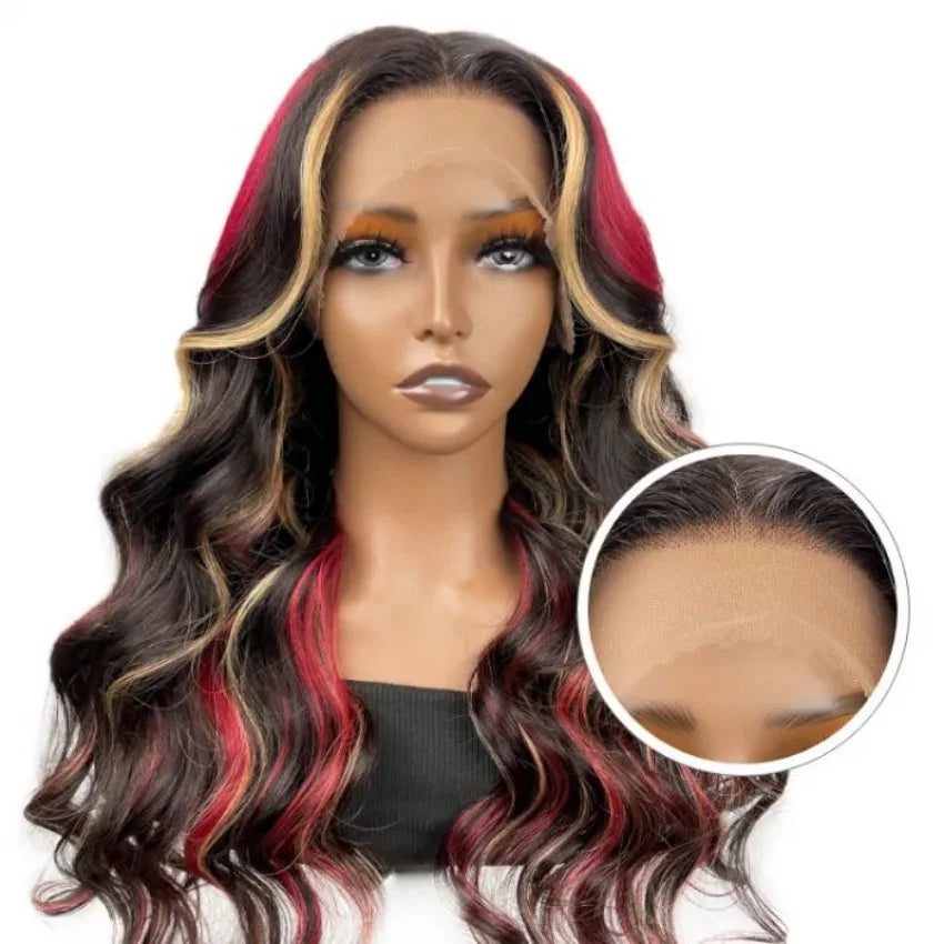 Brown Synthetic Glueless Lace Front Wigs