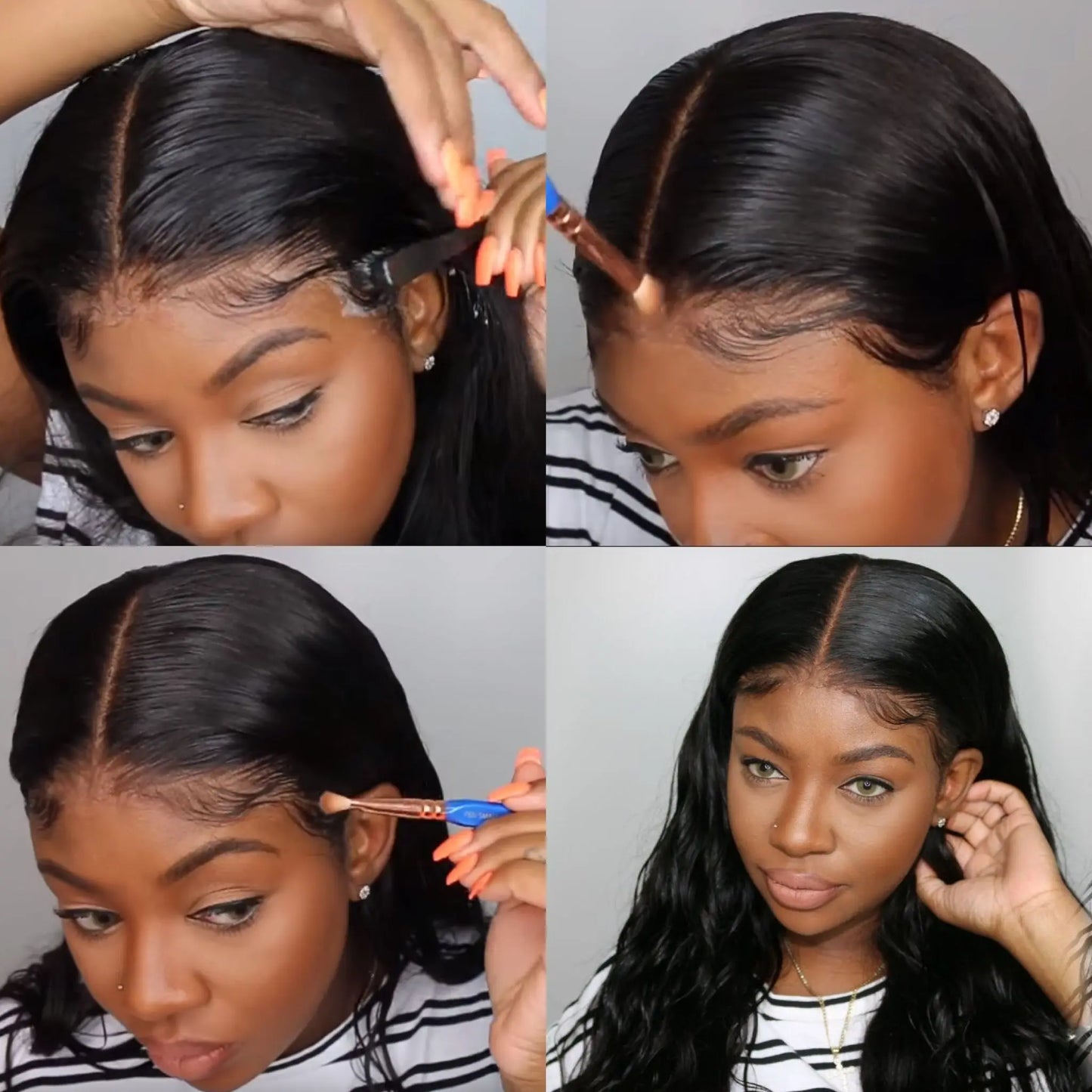 Human Hair HD Glueless Lace Frontal Wigs