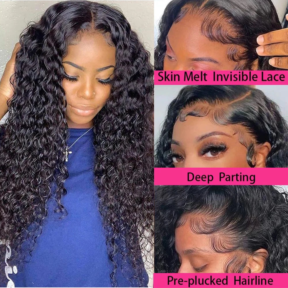 Curly Wigs Lace Front Human Hair