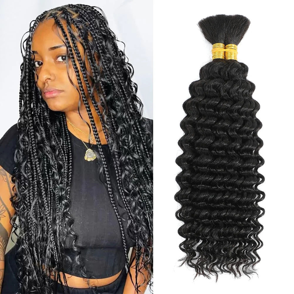 Human Braiding Hair Bundle Deep Wave